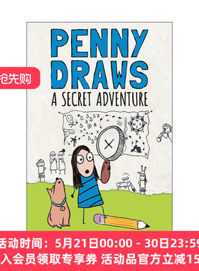 英文原版 Penny Draws a Secret Adventure 佩妮画了个秘密冒险 儿童小说 精装 Sara Shepard 英文版 进口英语原版书籍