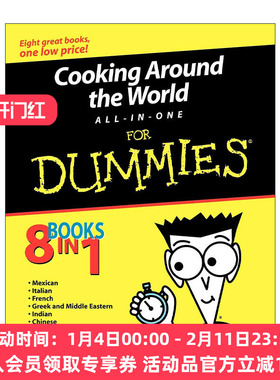全球烹调大全一本通 英文原版 Cooking Around the World All-In-One for Dummies 英文版 进口英语原版书籍
