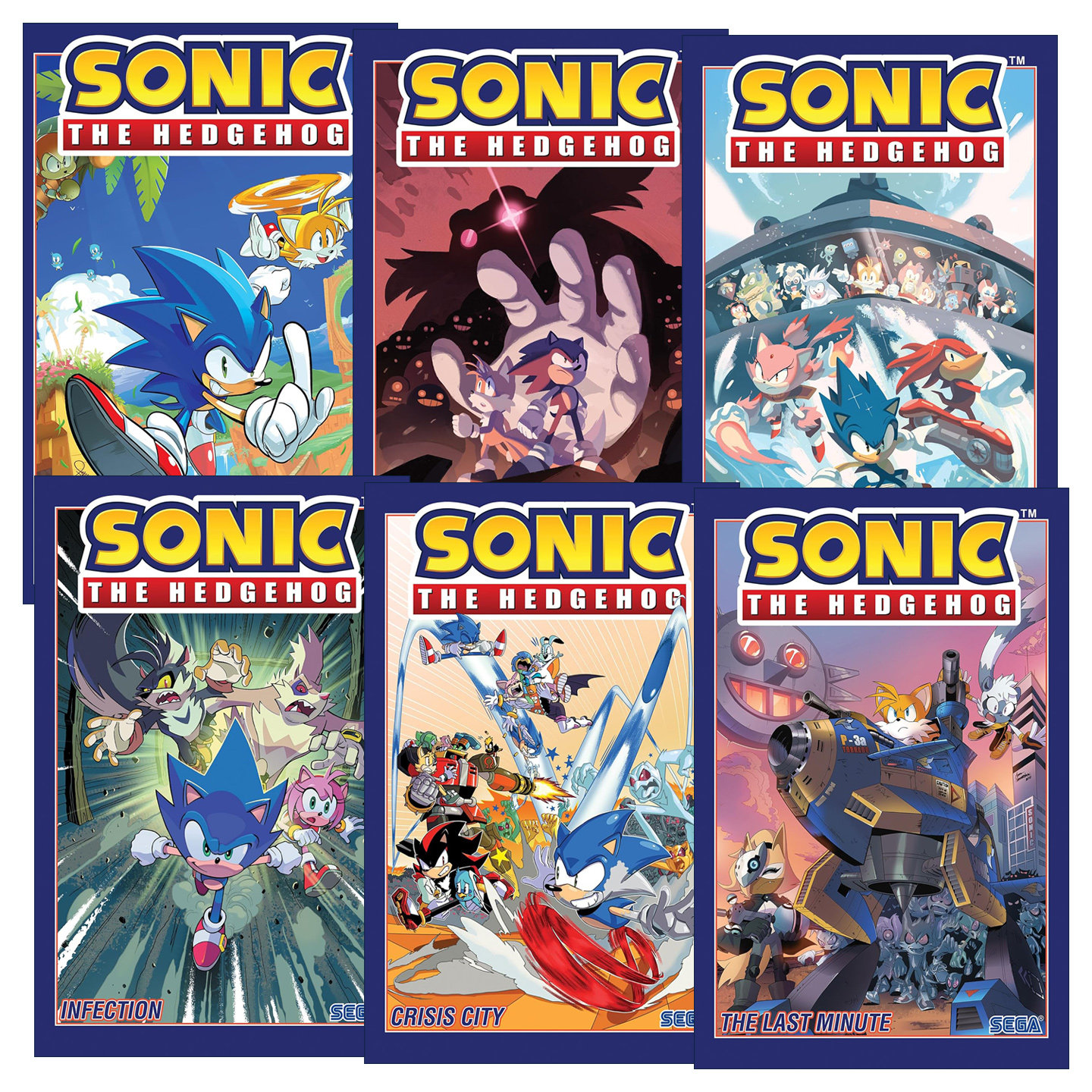 英文原版 Sonic The Hedgehog 刺猬索尼克系列1-6册 余波 埃格曼博士的命运 最后一分钟 天使岛之战 英文版 进口英语原版书籍