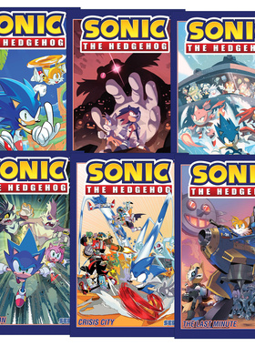 英文原版 Sonic The Hedgehog 刺猬索尼克系列1-6册 余波 埃格曼博士的命运 最后一分钟 天使岛之战 英文版 进口英语原版书籍