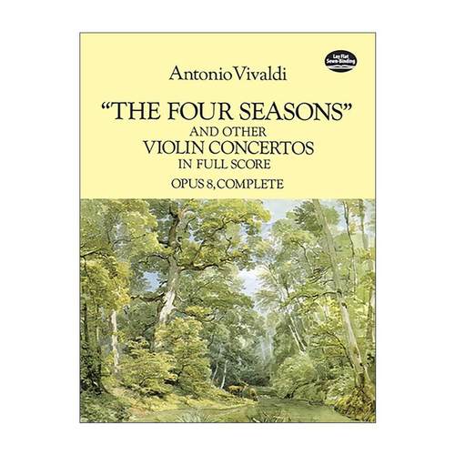 英文原版 The Four Seasons and Other Violin Concertos in Full Score 四季及其他小提琴协奏曲全谱 第八号乐曲全谱 安东尼奥