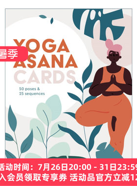 英文原版 Yoga Asana Cards 50 poses & 25 sequences 瑜伽卡片50个姿势 英文版 进口英语原版书籍