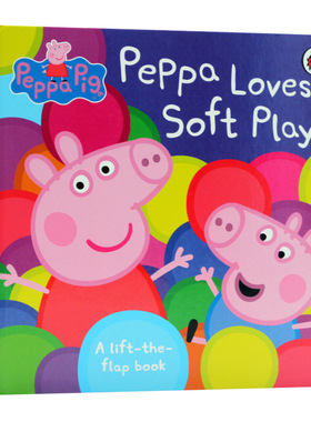 小猪佩奇 英文原版绘本 Peppa Pig Peppa Loves Soft Play 粉红猪小妹爱软体玩具纸板翻翻书 英文版儿童英语启蒙读物 进口原版书籍