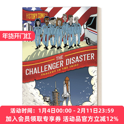 英文原版 History Comics The Challenger Disaster Tragedy in the Skies 历史漫画:挑战者号灾难 天空中的悲剧 英文版 进口书籍