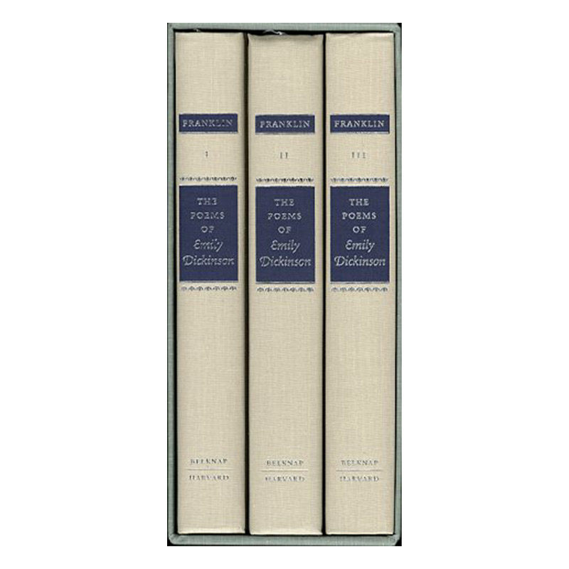 现货 英文原版 The Poems of Emily Dickinson 艾米莉·狄金森诗选 集注版 3册盒装 英文版 进口英语原版书籍