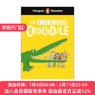 英文原版 Penguin Readers Level 1 Roald Dahl The Enormous Crocodile 企鹅分级阅读1级 罗尔德达尔 巨大的鳄鱼 进口英语书籍