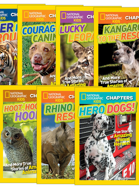 英文原版 National Geographic Kids Chapters 国家地理动物救援7册 国家地理儿童章节书 英文版 进口英语原版书籍