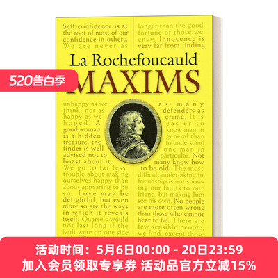 英文原版 La Rochefoucauld Maxims 拉罗什富科道德箴言录 英文版 进口英语原版书籍