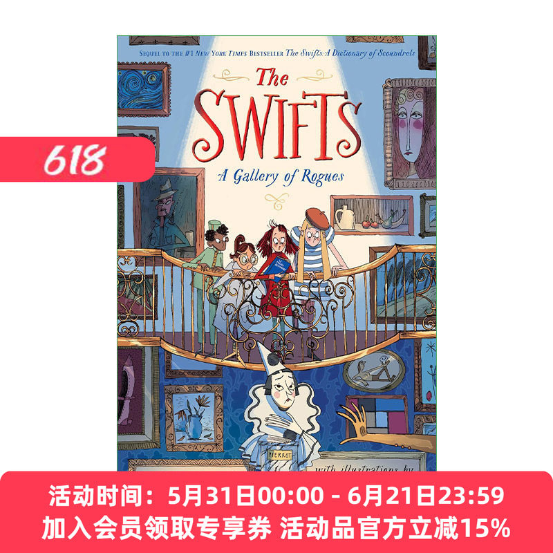 英文原版 The Swifts 02 A Gallery of Rogues 斯威夫特家族系列2 无赖画廊 儿童侦探推理小说 Beth Lincoln 精装 英文版