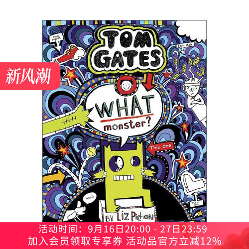 英文原版 What Monster Tom Gates #15 什么怪兽 儿童幽默插画小说 英文版 进口英语原版书籍