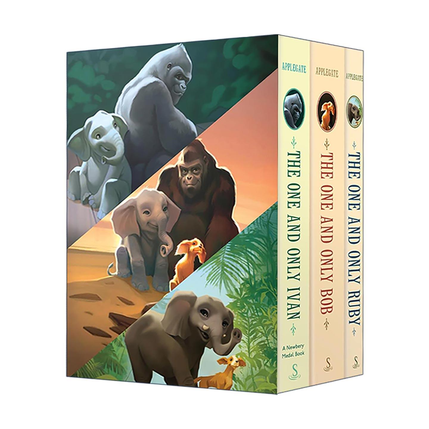 英文原版 The One and Only Ivan Bob and Ruby Collection 伊凡3册盒装 英文版 进口英语原版书籍