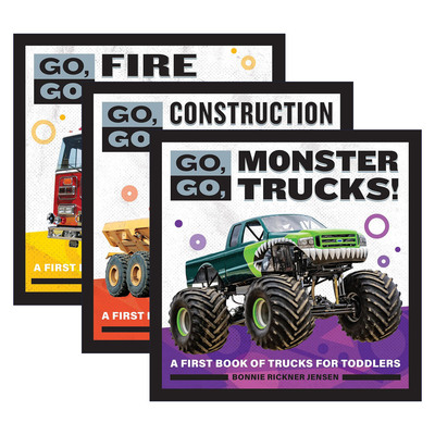 英文原版 Go, Go Books 3册 幼儿儿童启蒙认知绘本 Bonnie Rickner Jensen 英文版 进口英语原版书籍