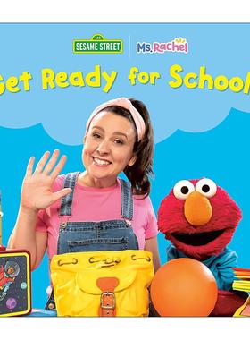 英文原版 Get Ready for School Ms.Rachel Sesame Street 准备好上学啦 儿童启蒙认知绘本 纸板书 英文版 进口英语原版书籍