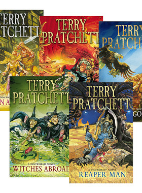 碟形世界系列11-15 五册套装 英文原版 Discworld Novel 畅销科幻小说 Terry Pratchett 灵魂收割机 英文版 进口英语原版书籍