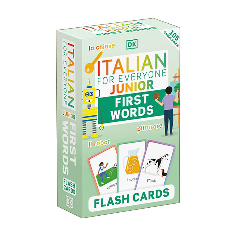 first words flash cards 人人学意大利语 100个基础单词闪卡 英文版