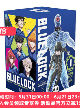 英文原版 Blue Lock Season 1 Part 1 Manga Box Set 蓝色监狱 蓝色禁区 第一季 第一部分1-6卷漫画盒装套装 含一张双面海报