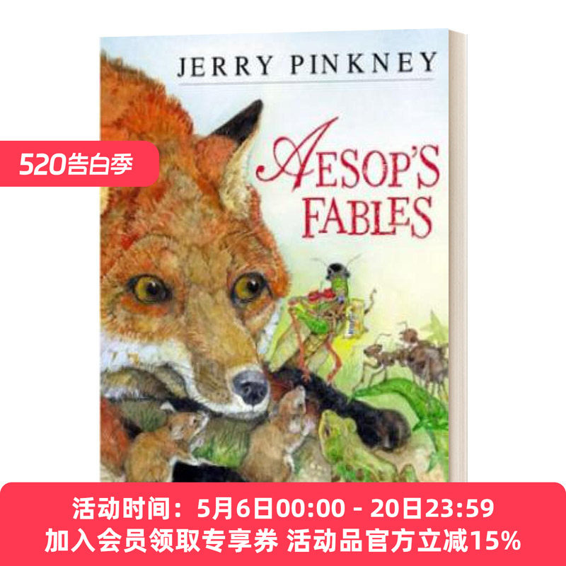 英文原版 Aesop's Fables 伊索寓言 精装 儿童绘本 图画故事书 凯迪克大奖作家 杰里平克尼 英文版 进口英语原版书籍