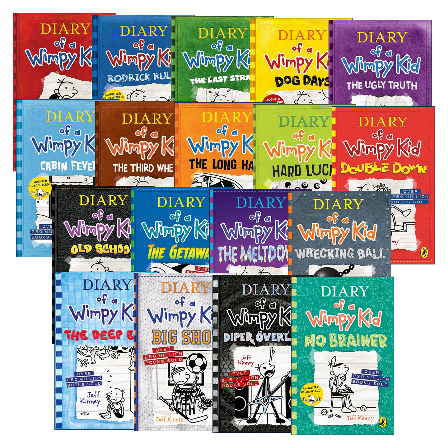 英文原版 Diary of a Wimpy Kid 小屁孩日记1-18册 章节桥梁书 英文版 进口英语原版书籍