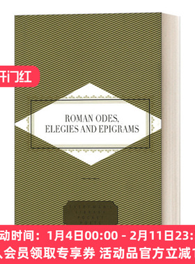 罗马颂歌 哀歌 英文原版 Roman Odes Elegies & Epigrams 铭语合集 Everyman精装收藏版 口袋诗歌系列 英文版 进口英语原版书籍