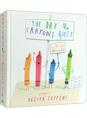 英文原版绘本 The Day the Crayons Quit 小蜡笔大罢工 纸板书 英文版 进口英语原版书籍