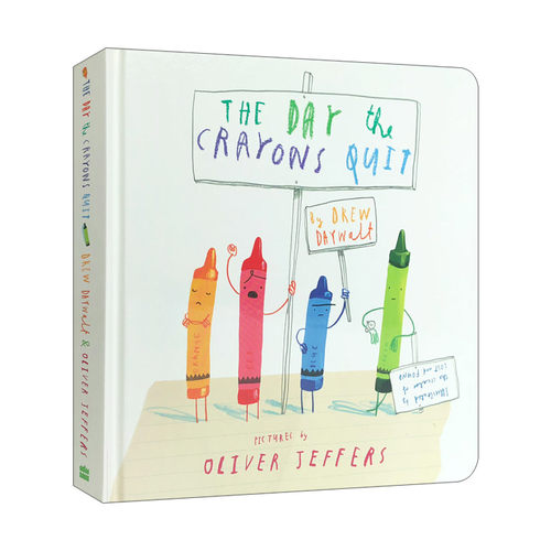 英文原版绘本 The Day the Crayons Quit 小蜡笔大罢工 纸板书 英文版 进口英语原版书籍