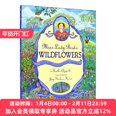 英文原版 Miss Lady Bird's Wildflowers伯德小姐的野花 克劳迪娅·约翰逊童年传记 精装 英文版 进口英语原版书籍