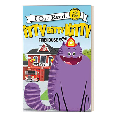 小猫在消防队 英文原版 Itty Bitty Kitty Firehouse Fun My First I Can Read分级阅读 英文版 进口英语原版书籍