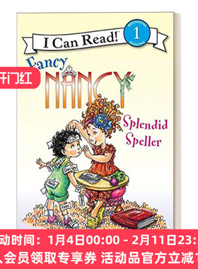 英文原版 I Can Read 1 Fancy Nancy Splendid Speller 漂亮的南希会拼写 小俏妞希希分级读物 英文版 进口英语原版书籍