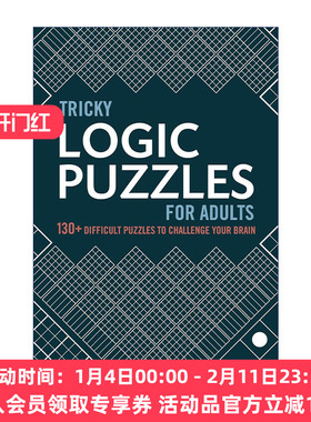 英文原版 Tricky Logic Puzzles for Adults 棘手的成年人逻辑谜题 130多个难题挑战你的大脑 数独 珍珠 英文版 进口英语原版书籍