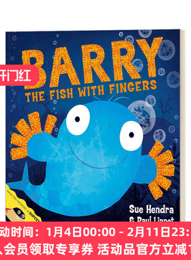 英文原版 Barry the Fish with Fingers 手指鱼巴里 儿童绘本 Sue Hendra 绘本 英文版 进口英语原版书籍