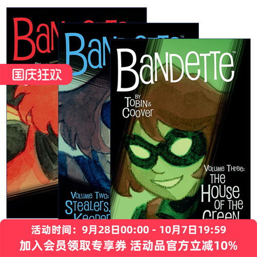 英文原版 Bandette班迪特3册 黑马漫画 艾斯纳奖得主Paul Tobin 英文版 进口英语原版书籍