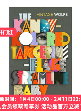 英文原版 The Kandy-Kolored Tangerine-Flake Streamline Baby 糖果色橘片样流线型宝贝车 汤姆·沃尔夫散文集 进口英语原版书籍