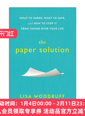 英文原版 The Paper Solution 纸的解决方案 文件整理指南 办公技巧 Lisa Woodruff 英文版 进口英语原版书籍