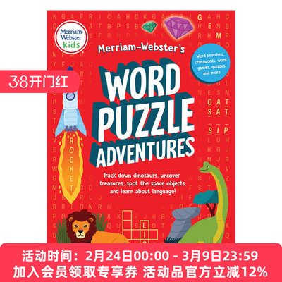 韦氏字谜冒险  英文原版 Merriam-Webster's Word Puzzle Adventures ? 2022 儿童英语启蒙 英文版 进口英语原版书籍
