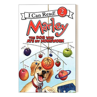 吃我作业的狗狗 英文原版 Marley The Dog Who Ate My Homework 小狗马利分级阅读 I Can Read Level 2 英文版 进口英语原版书籍