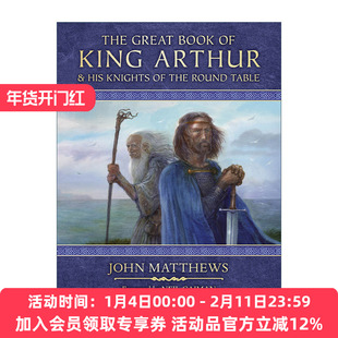 亚瑟王传说与圆桌骑士故事集  英文原版 The Great Book Of King Arthur And His Knights Round Table 精装插画故事集