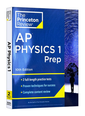 普林斯顿评论AP物理1 英文原版 Princeton Review AP Physics 1 Prep 10th Edition 第10版 2024 英文版 进口英语原版书籍