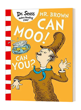 英文原版 DR.SEUSS Mr.Brown Can Moo! Can You? 苏斯博士 蓝色系列绘本 英文版 进口英语原版书籍