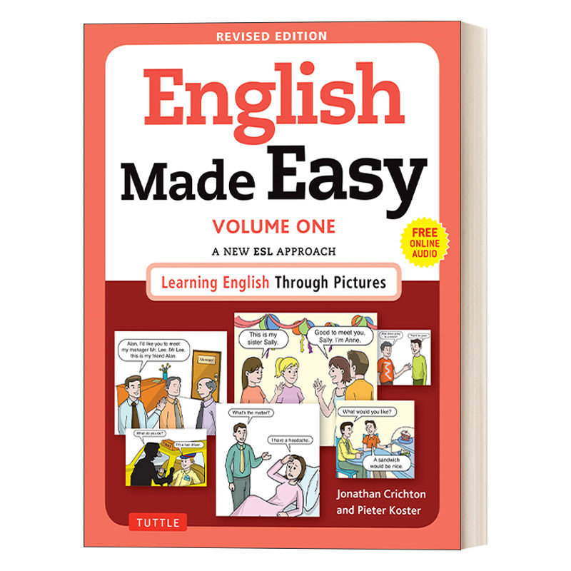 简易英语第一册 英文原版 English Made Easy Volume One 修订版 一种新的以英语为第二语言/外语方法 图片学英语 英文版 进口书籍