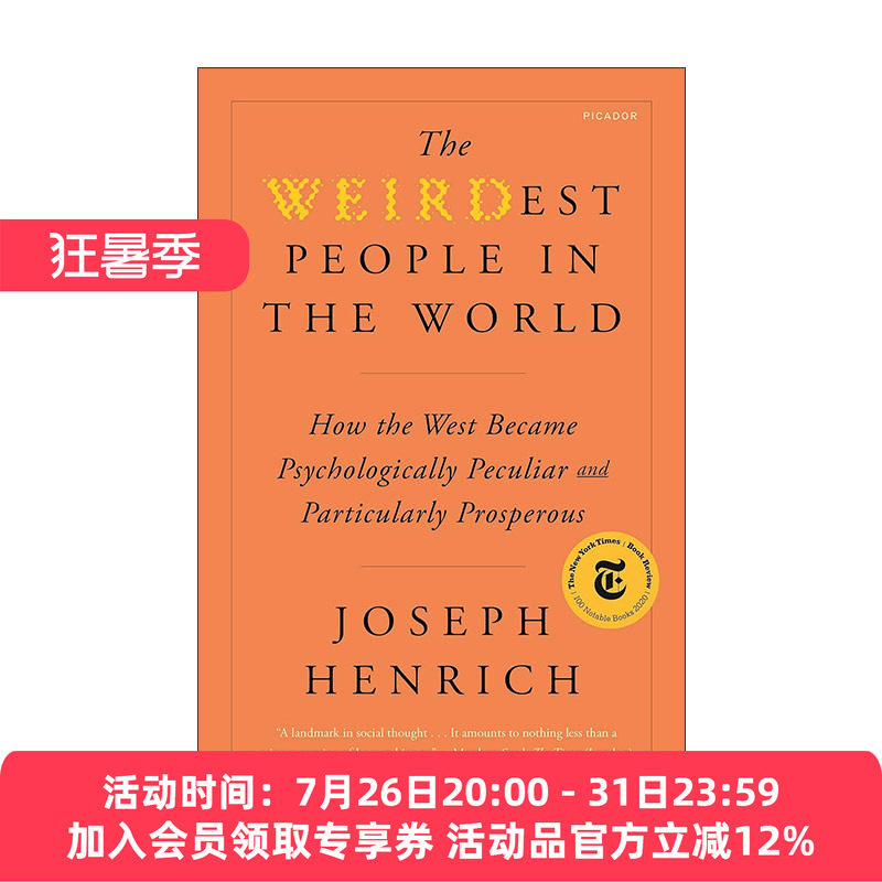 英文原版 The WEIRDest People in the World 世界上非常奇怪的人 西方文化的特立独行如何形成繁荣世界 英文版 进口英语原版书籍