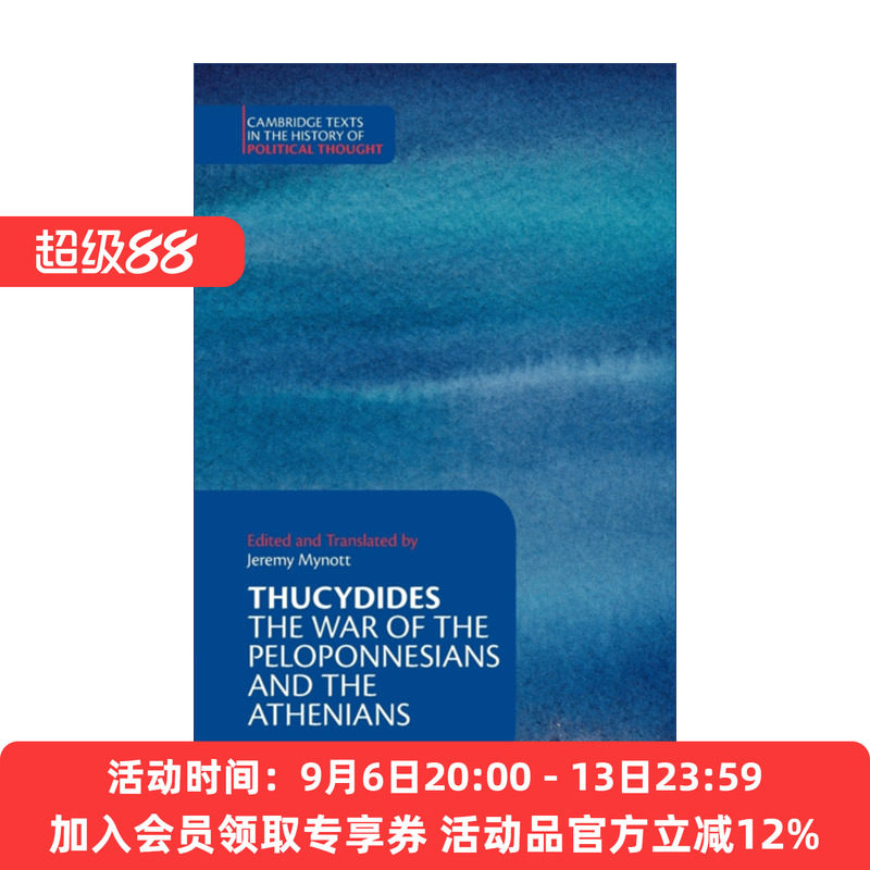 英文原版 Thucydides 修昔底德 伯罗奔尼撒战争史 雅典人 剑桥政治思想史文本系列 英文版 进口英语原版书籍