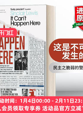 这是不可能发生的 英文原版 It Can't Happen Here 现代经典 英文版 进口英语原版书籍