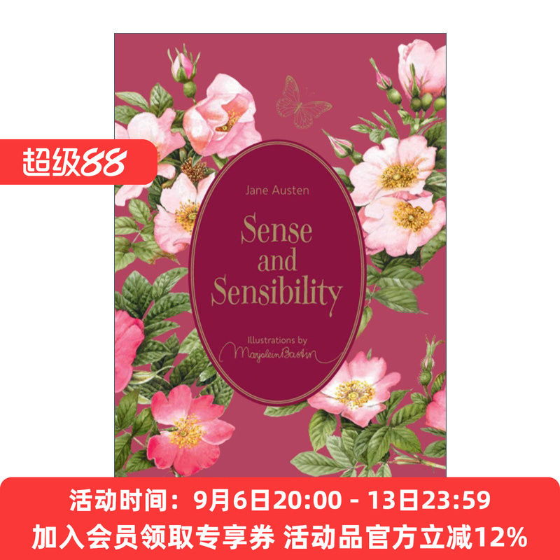 英文原版 Sense and Sensibility 理智与情感 精装收藏 彩色插图版 插画师荷兰水彩画家Marjolein Bastin 英文版 进口英语原版书籍