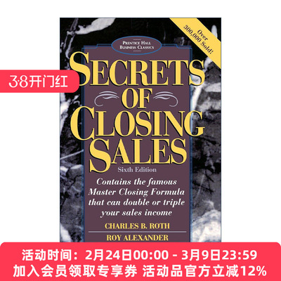 英文原版 Secrets of Closing Sales 完成销售的秘密 第六版 案例研究 实用策略指南 Charles B. Roth 英文版 进口英语原版书籍
