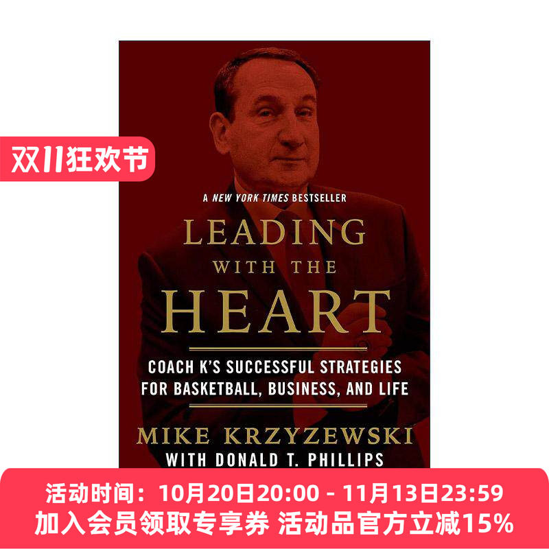 英文原版 Leading with the Heart 领导 带人更要带心 K教练教你打造团队 迈克·沙舍夫斯基 英文版 进口英语原版书籍