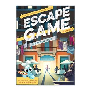 英文原版 Escape Game Adventure Operation Pizza 逃脱游戏冒险之旅 比萨行动 儿童益智游戏活动书 英文版 进口英语原版书籍