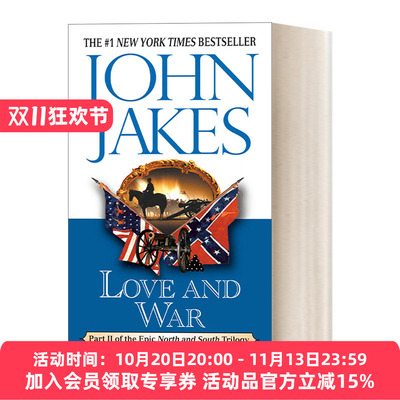 英文原版 Love and War North and South Trilogy 02 南北战争三部曲2 爱情与战争 历史小说 John Jakes 英文版 进口英语原版书籍