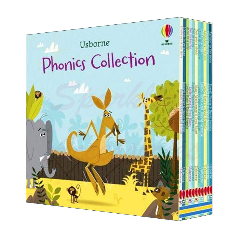 英文原版 Usborne Phonics Collection Mini Phonics Boxset 尤斯伯恩自然发音拼读 12本套装 英文版 进口英语原版书籍