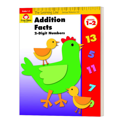 英文原版 Addition Facts 2-Digit Numbers 20以内加法练习册 英文版 进口英语原版书籍