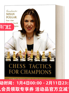 英文原版 Chess Tactics for Champions 国际象棋冠军战术 技巧指南 国际象棋世界冠军Susan Polgar 英文版 进口英语原版书籍